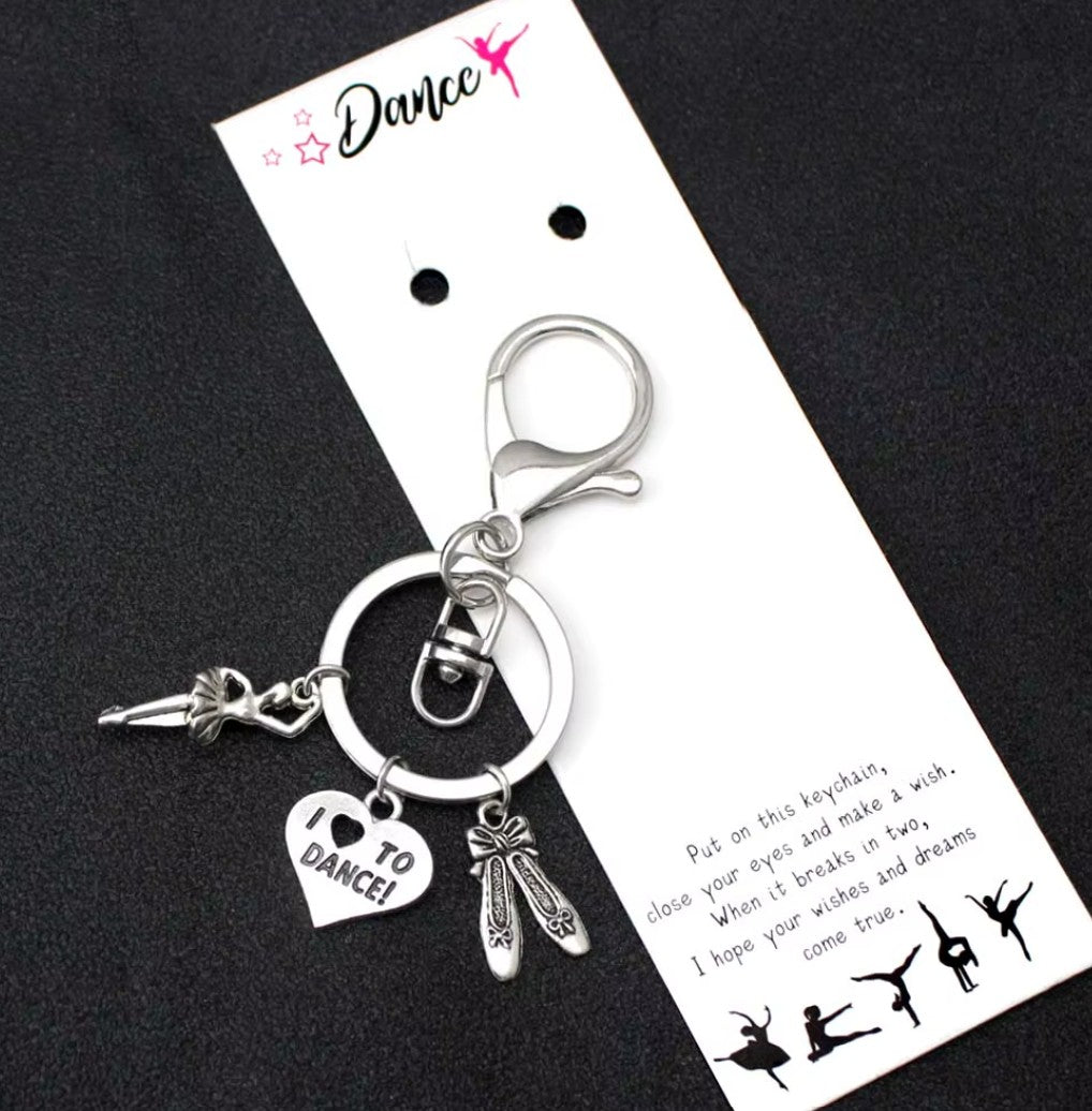Dance, Gymnastic or Cheer Charms Keychain