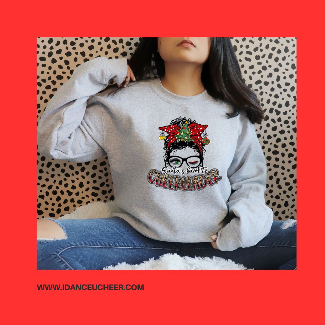 Holiday Cheerleader Grey Crewneck Sweater