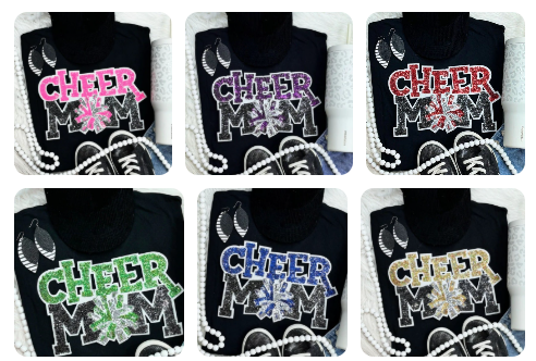 Sequin Cheer Mom Crewneck Sweater