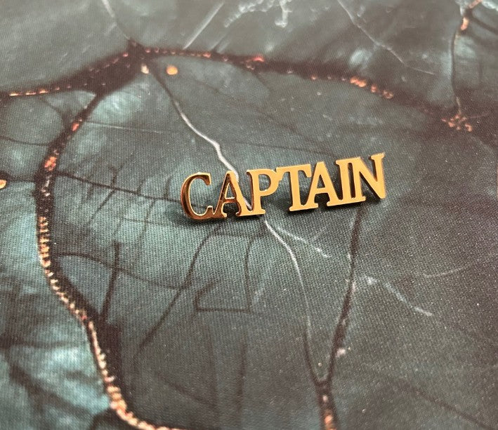 Gold-tone Captain Tie Tack Pin