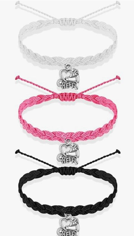 Cheerleader Adjustable Woven Bracelet
