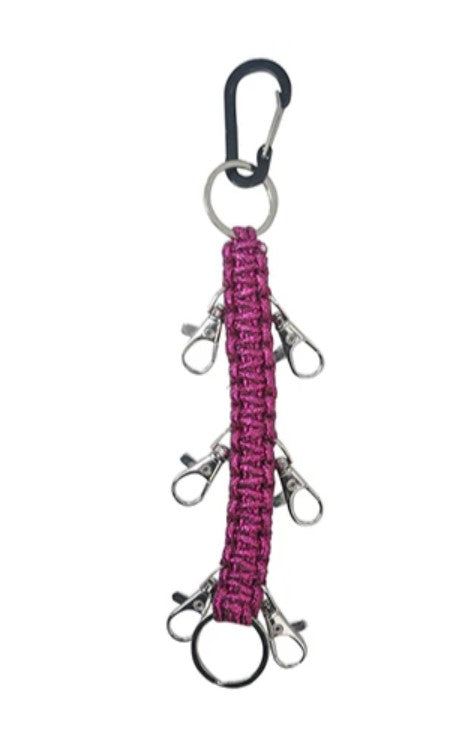 Glitter Paracord Bow Keychain Holder