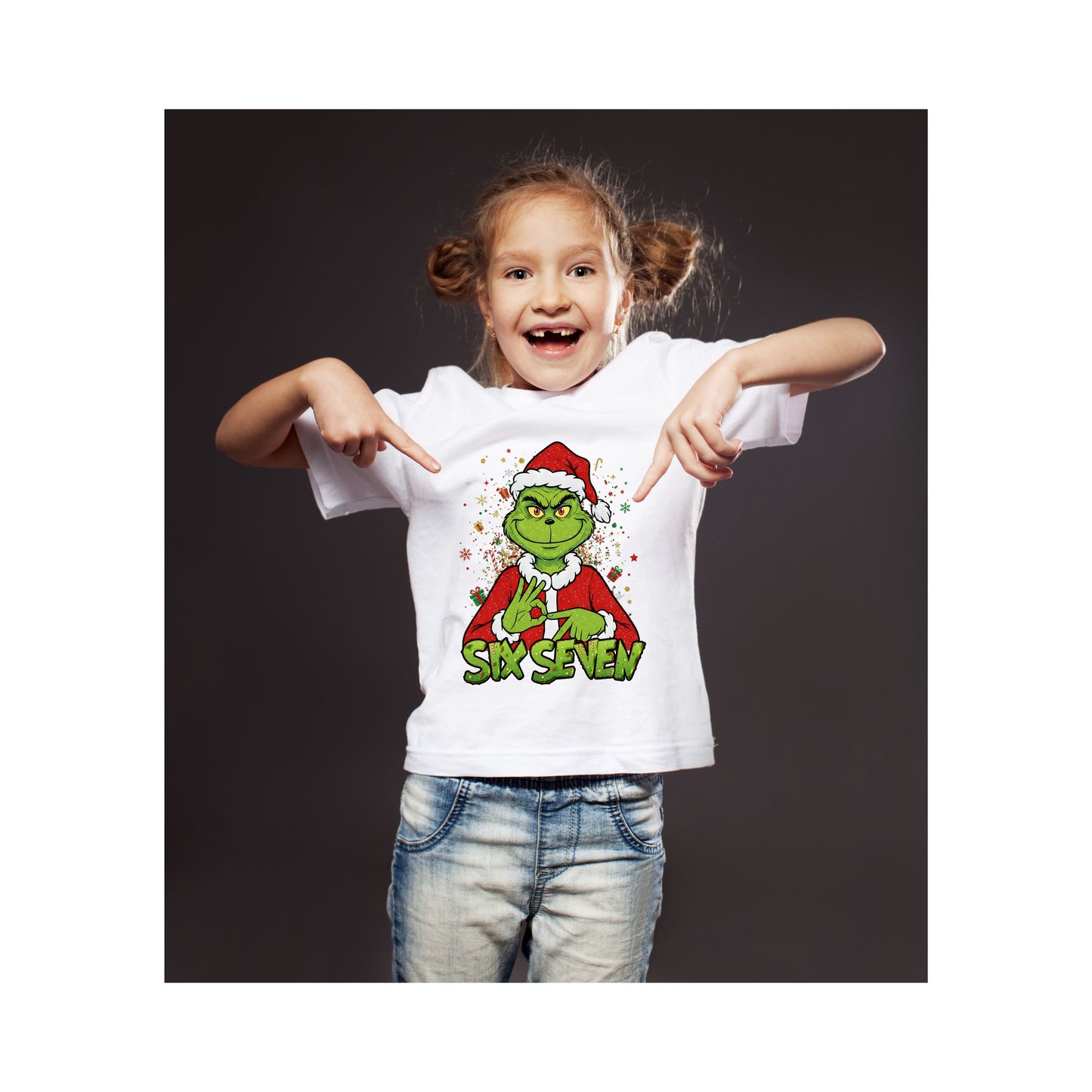 Grinch 6 - 7 White Short Sleeve Shirt