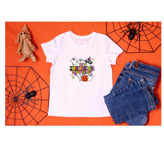 "I'm a Spooktacular Cheerleader" White Short Sleeve Shirt