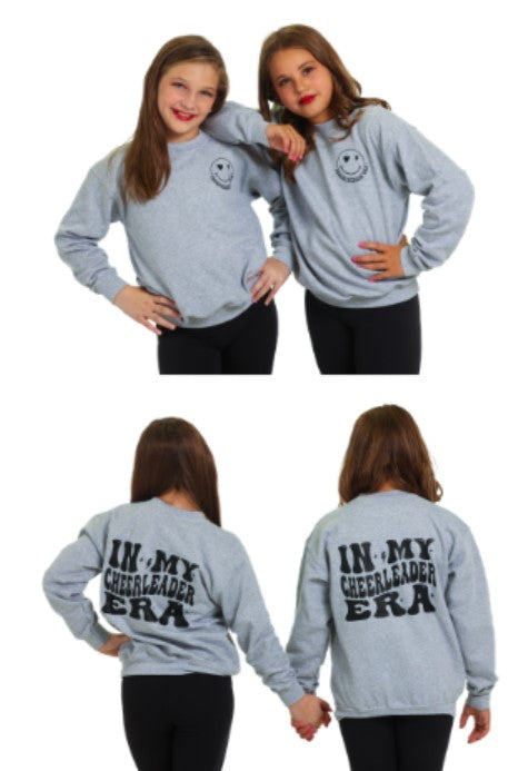 "In My Cheerleader Era" Grey Sweater