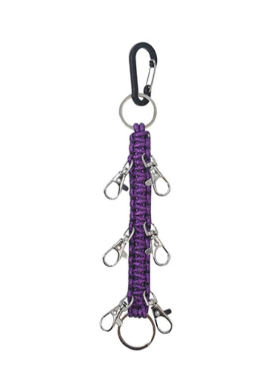 Glitter Paracord Bow Keychain Holder