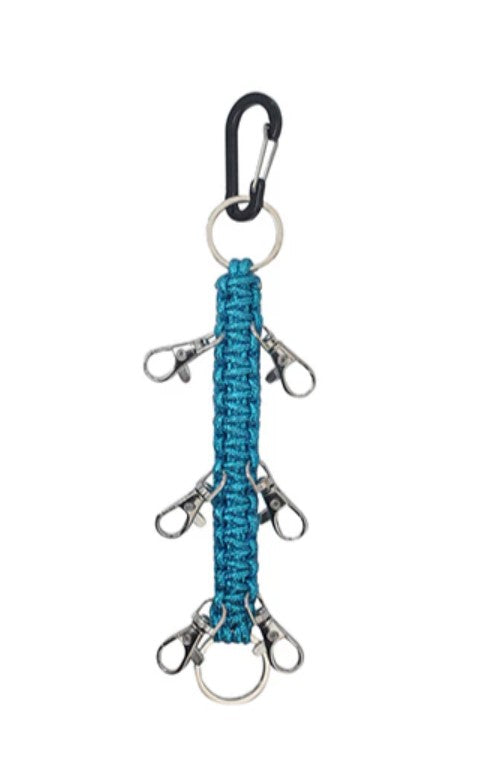Glitter Paracord Bow Keychain Holder