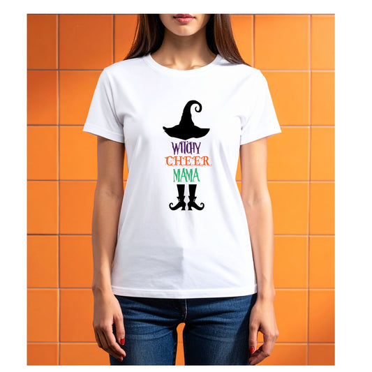 Witchy Cheer Mama White Short Sleeve Shirt