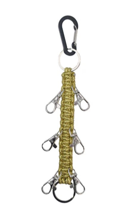 Glitter Paracord Bow Keychain Holder