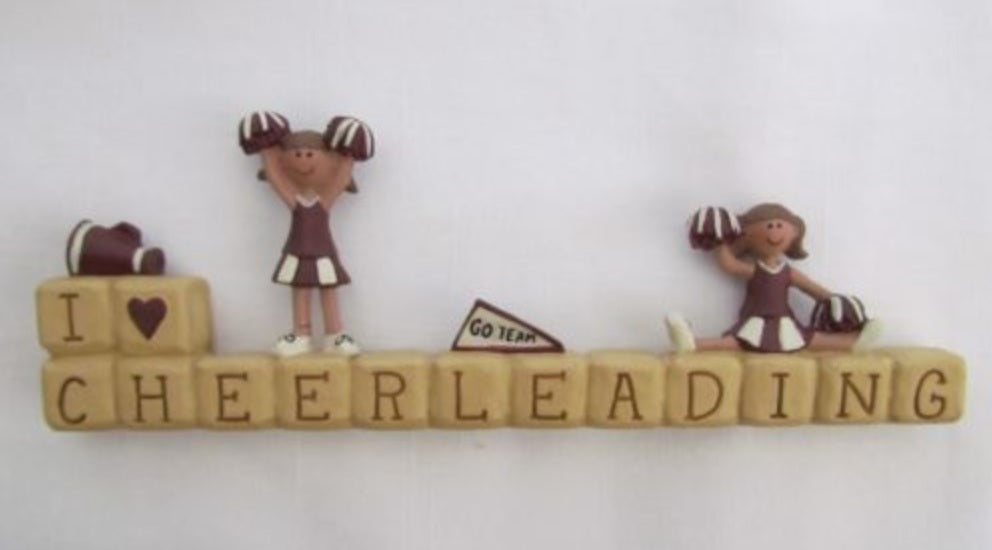 I love cheerleading Block Figurine