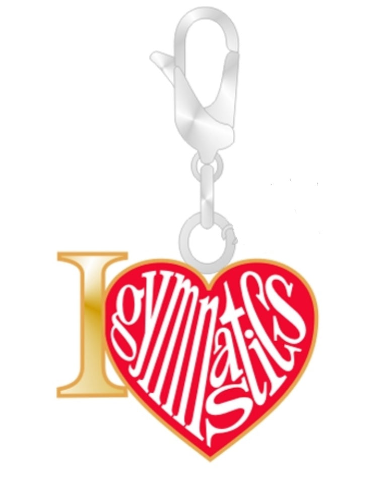 I Love Gymnastics Charm