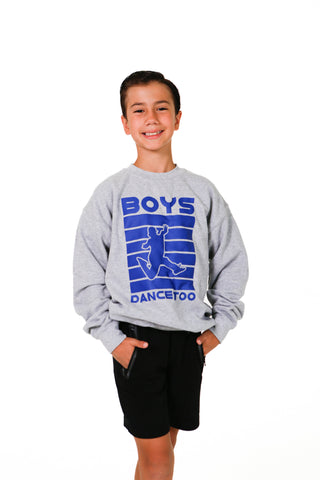 Boys Dance Too Grey Crewneck Sweater