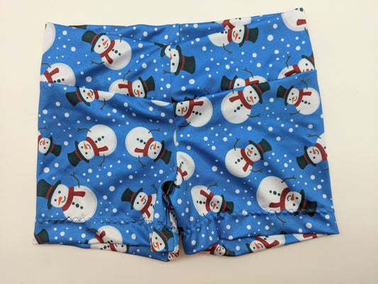 Blue Snowman Shorts