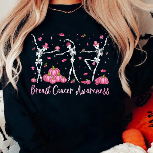 Breast Cancer Awareness Black Crewneck Sweater