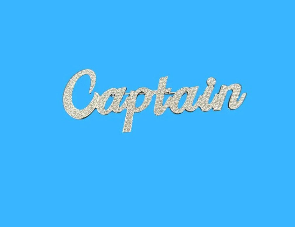 Rhinestone Captain Pin