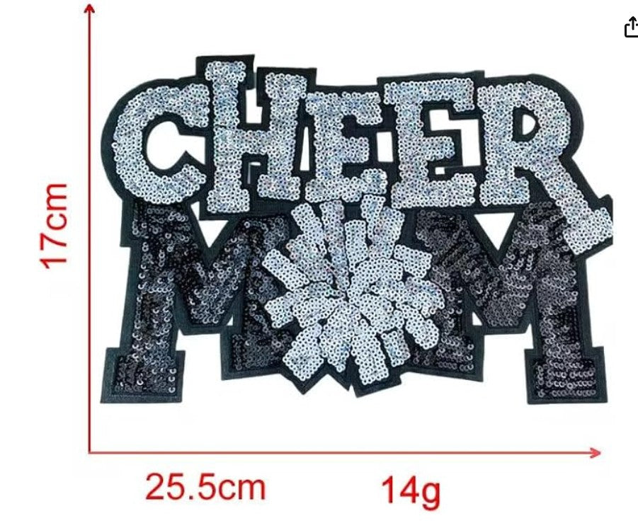 Cheer Mom Sequin Patch Shirt