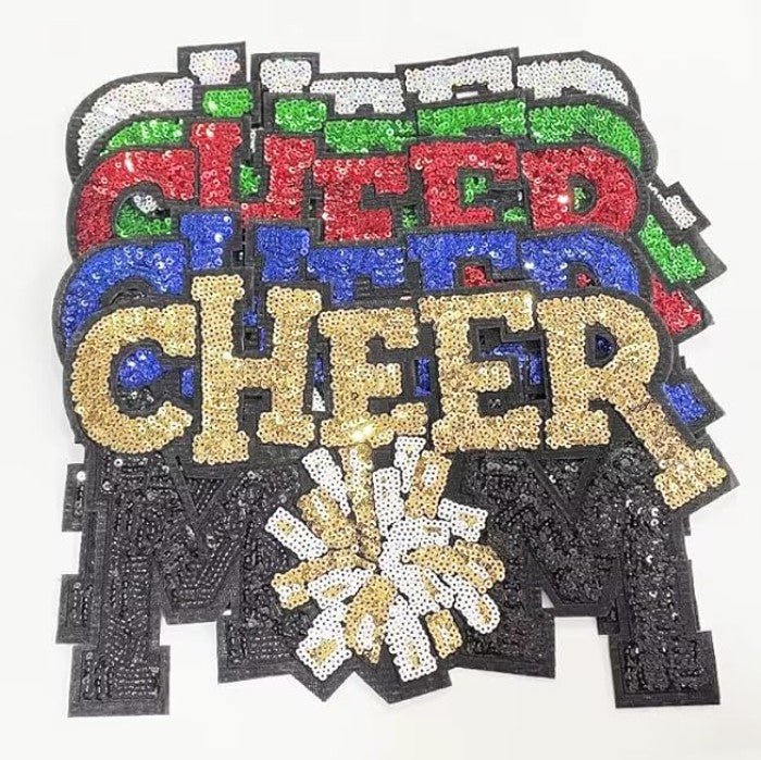 Cheer Mom Sequin Patch Shirt