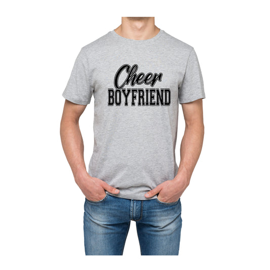 Cheer Boyfriend Short Sleeve Grey Shirt