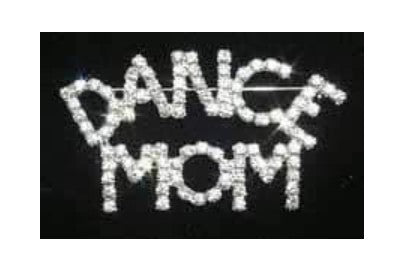 Rhinestone Dance Mom Pin