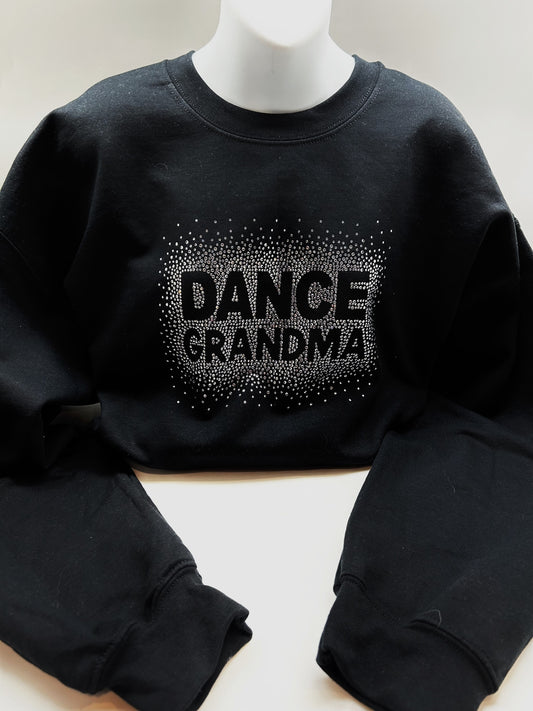 Dance Grandma Black Crewneck Sweater