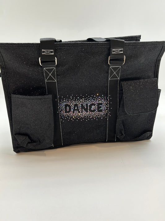 Dance Black Glitter Organizer Bag