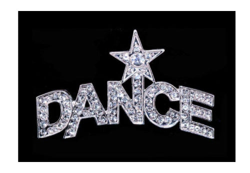 Rhinestone Dance Word with Star Pin