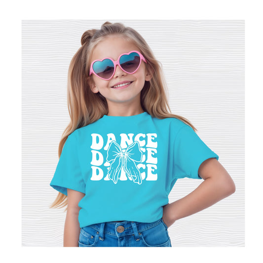 Bow in Dance Lagoon Blue Shirt