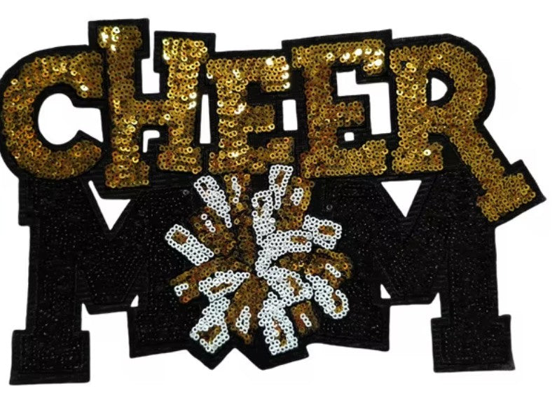Cheer Mom Sequin Patch Shirt