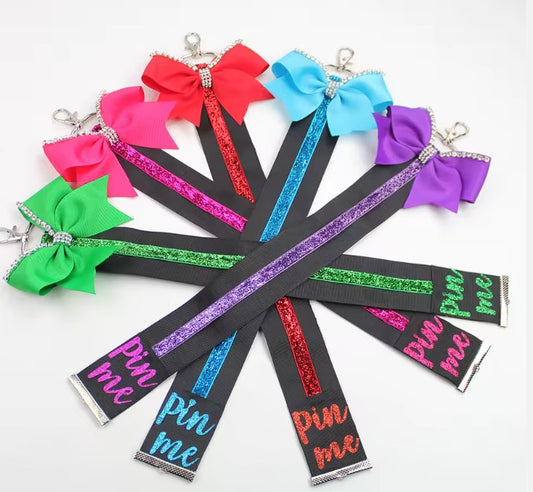 Pin Me Ribbon Backpack Keychain