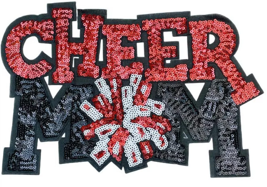 Cheer Mom Sequin Patch Shirt