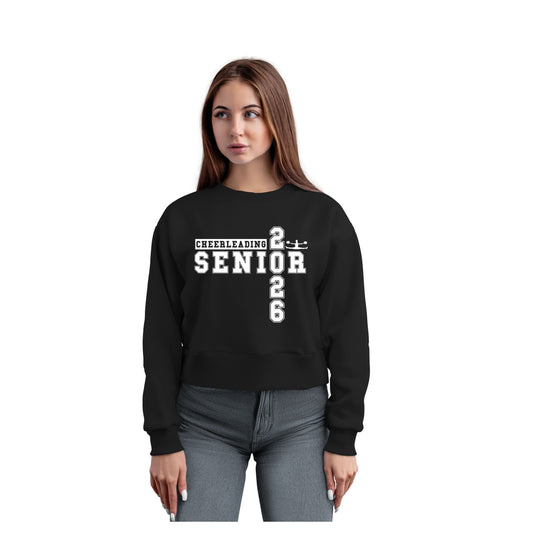 Senior Cheerleader 2026 Black Crewneck