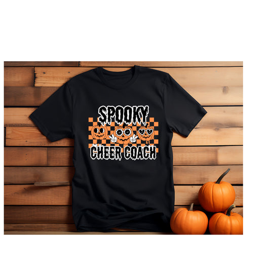 Spooky Cheer Coach Black Short Sleeve Shirt