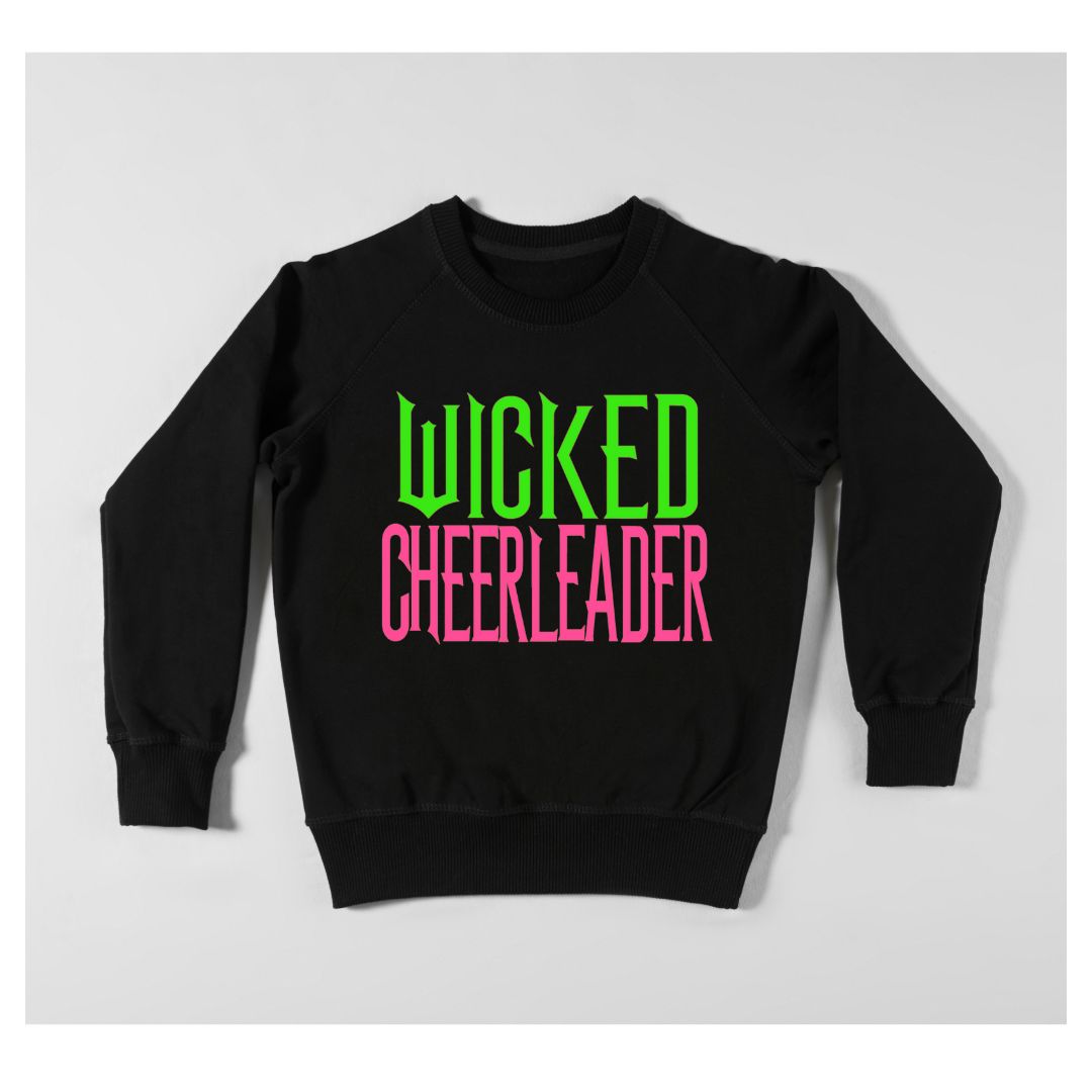 Wicked Cheerleader Black Crewneck Sweater