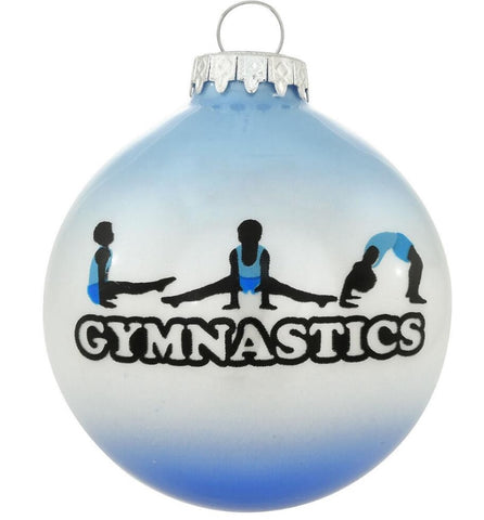 Boys Gymnast Glass Ball Ornament