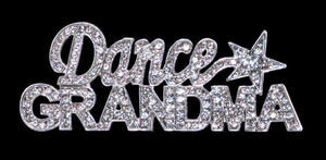 Rhinestone Dance Grandma Pin with Star
