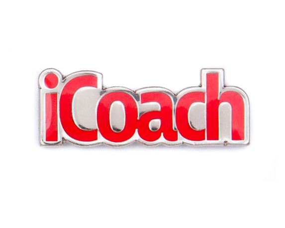 I Coach Enamel Lapel Pin